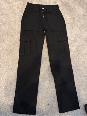 White Fox Boutique Black Cargo Trousers